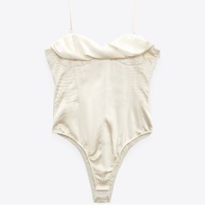 Zara satin effect bustier body suit